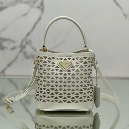 Prada Panier Leather Cutout Pattern Mini Bag - Image 5