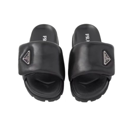 Prada Leather Platform Sandals Slide Sandal - Image 2