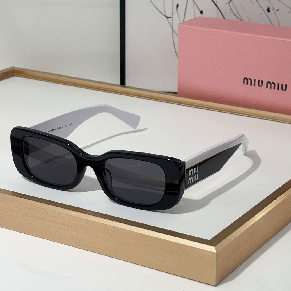 MIU MIU  Mirror leg Logo Cat eye Sunglasses Top quality - Image 6