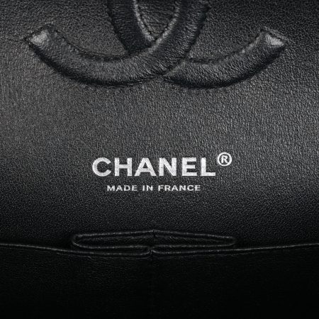 Chanel Classic Flag Bag Medium Classic Double Flap Bag SO Black Crumpled Calfskin Black Hardware - Image 7