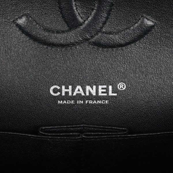 Chanel Classic Flag Bag Medium Classic Double Flap Bag SO Black Crumpled Calfskin Black Hardware