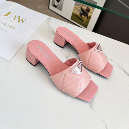 Prada 3.5CM Thick Slide Heels - Image 5