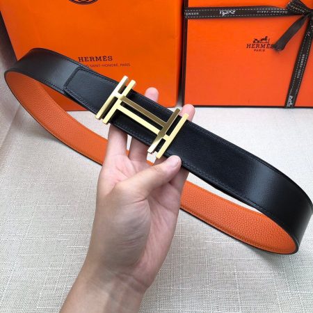 Hermes H Belt Buckle & Reversible Brown For Women, Women Belt 380MM - Image 3