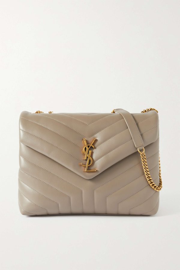 SAINT LAURENT Loulou medium quilted leather shoulder bag brown