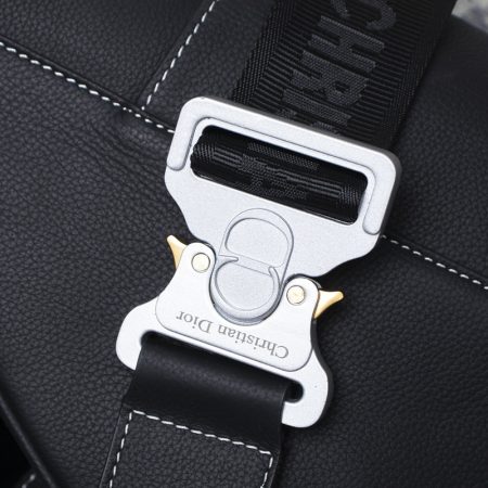 Dior Saddle Bag Black Grained Calfskin With Dior And Shawn Signature 1ADPO093YZS_H10E - Image 3