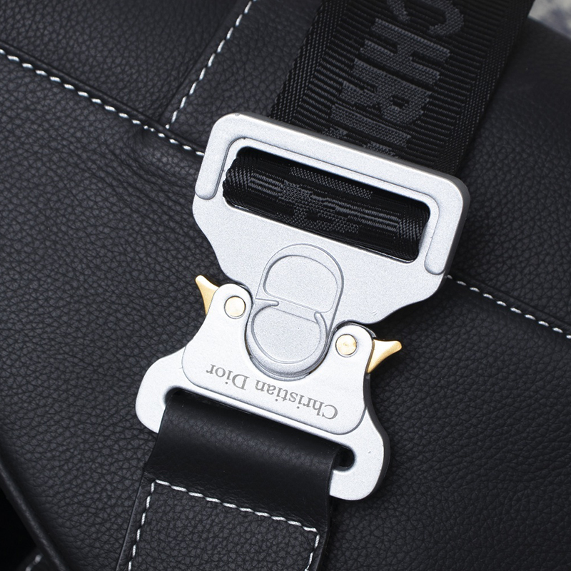 Dior Saddle Bag Black Grained Calfskin With Dior And Shawn Signature 1ADPO093YZS_H10E - Image 3