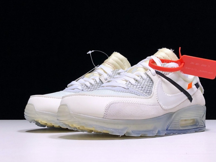 OFF-WHITE x Nike Air Max 90 Sail Muslin Virgil Abloh AA7293-100 - Image 8