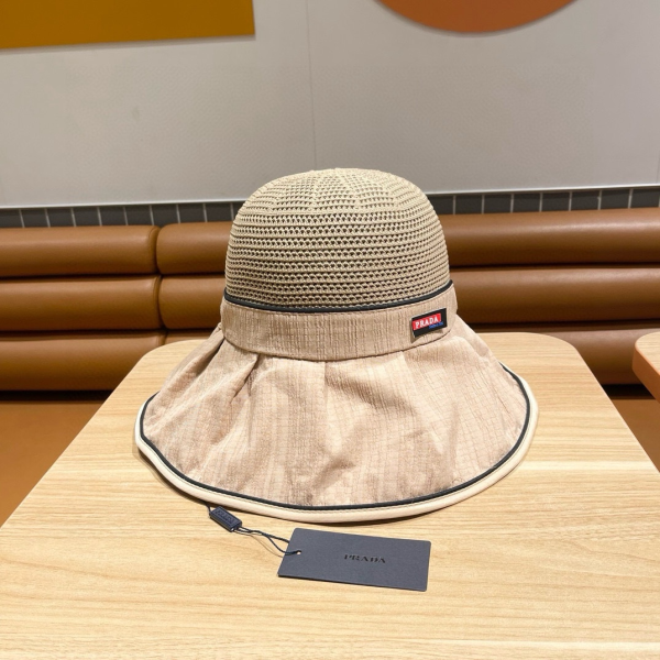 Prada Stylish Bow Fisherman Hat   Sunhat