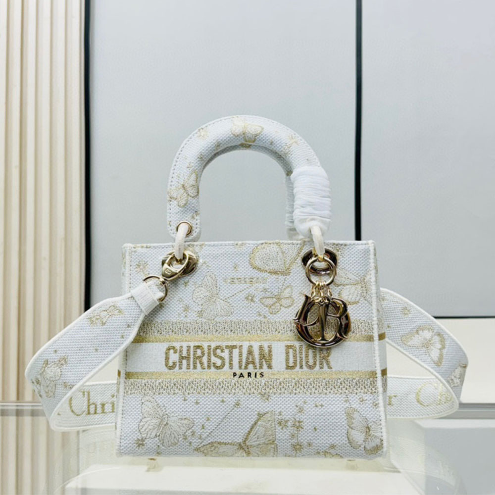 Dior The LADY D-LITE Bag MM-Butterfly Zodiac - Image 4