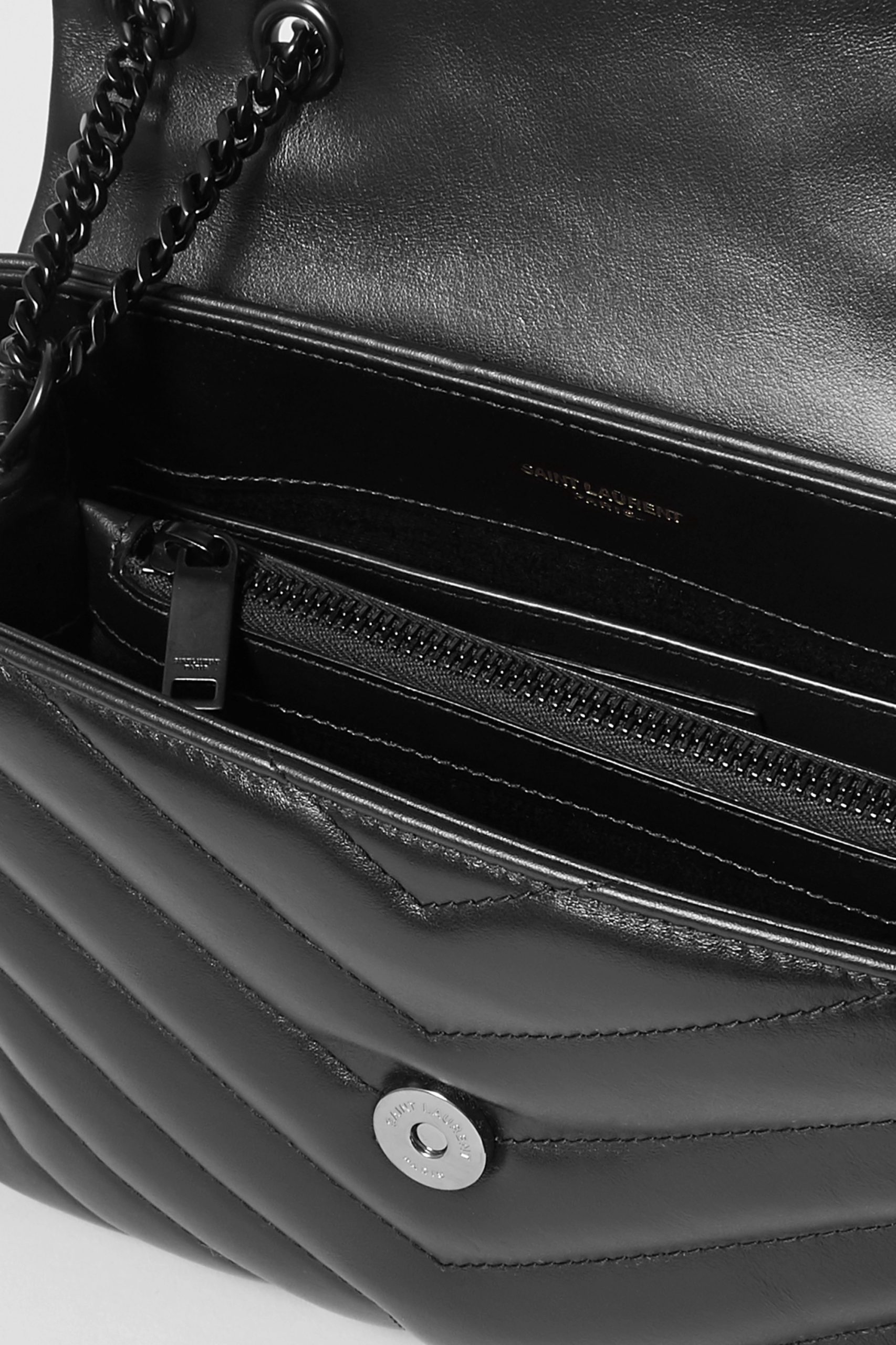 SAINT LAURENT YSL Loulou Small Quilted Leather Shoulder Bag Black - Image 5