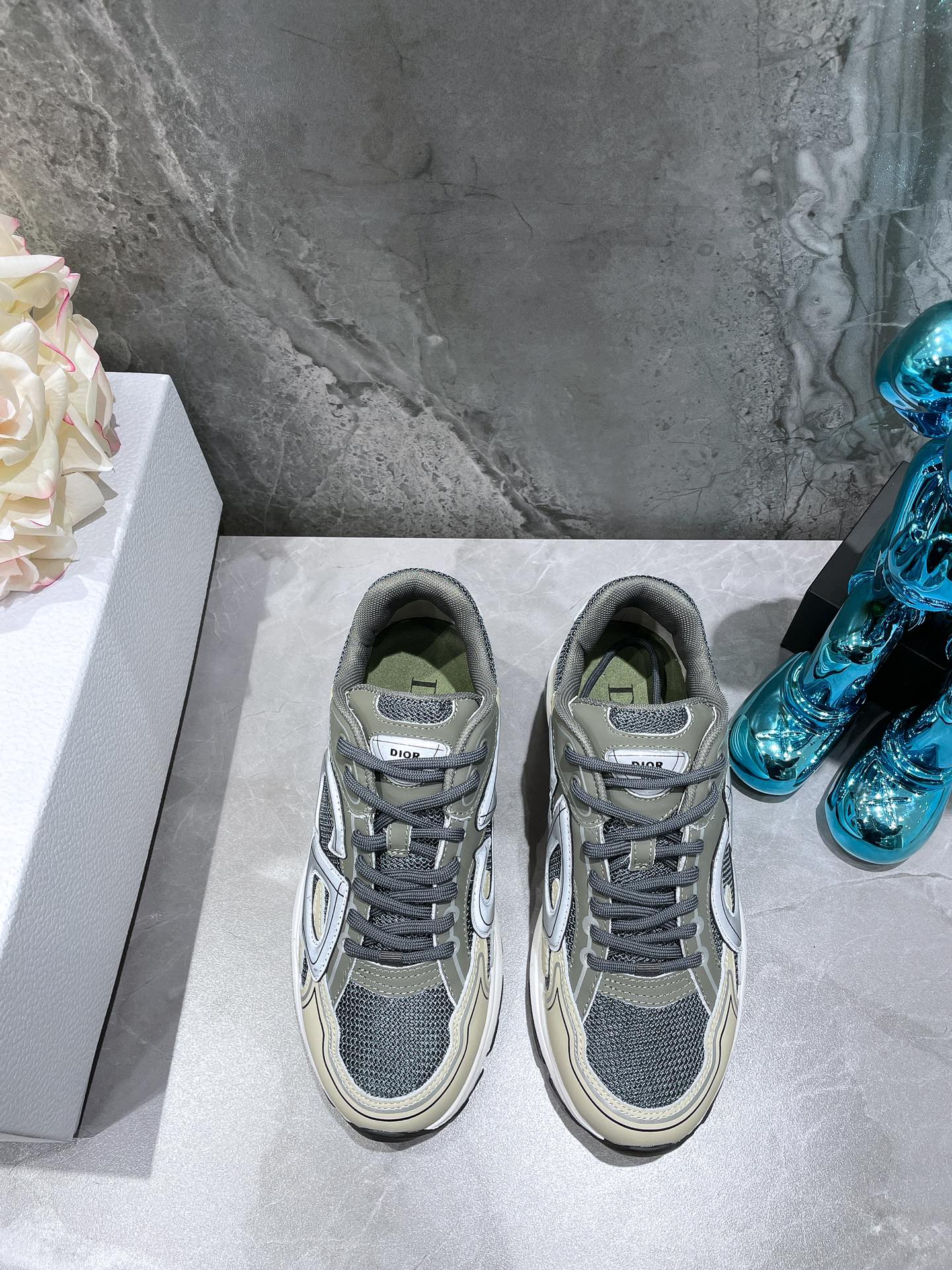 Dior B30 Dad Sneakers Green Gray (AA Normal Quality Version) - Image 6