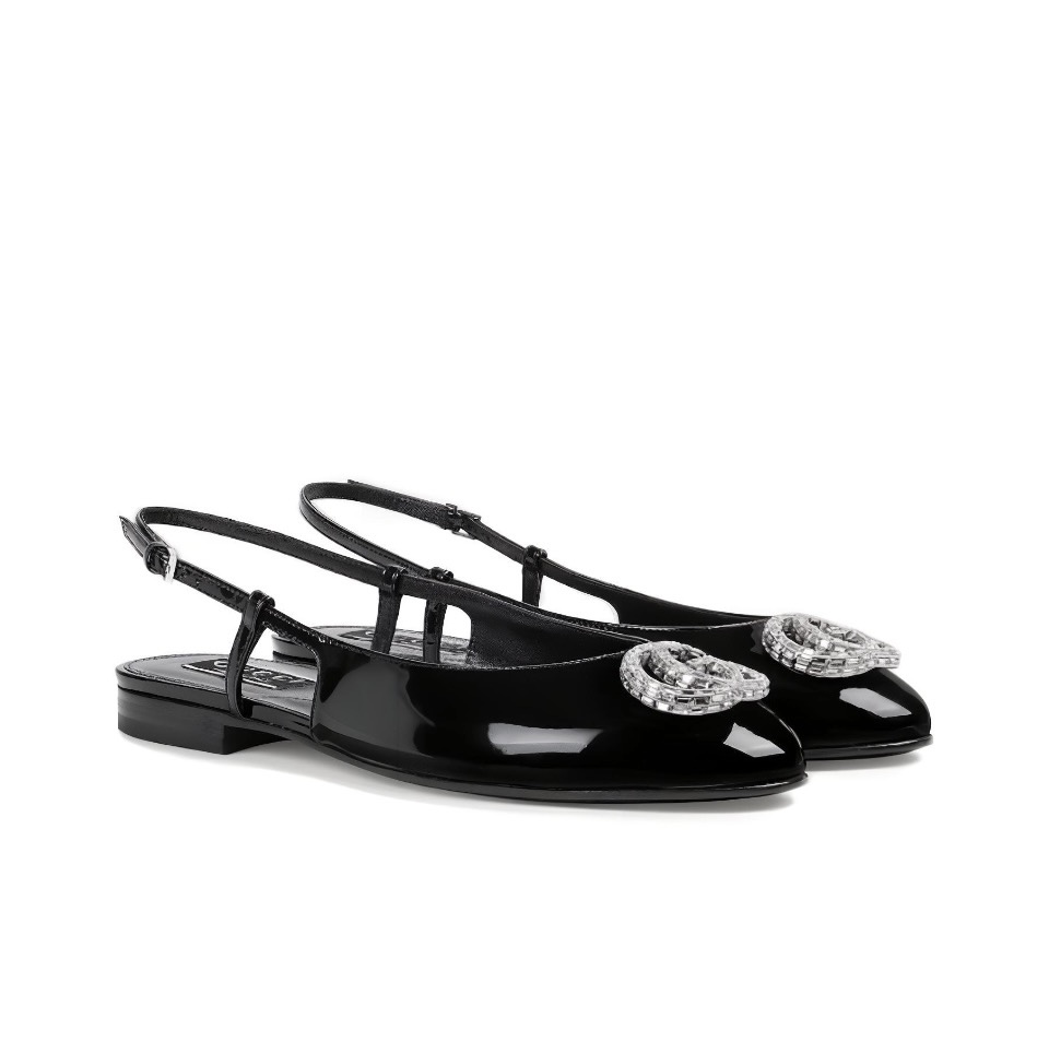 Gucci Leather Flats  Slide Sandal - Image 1