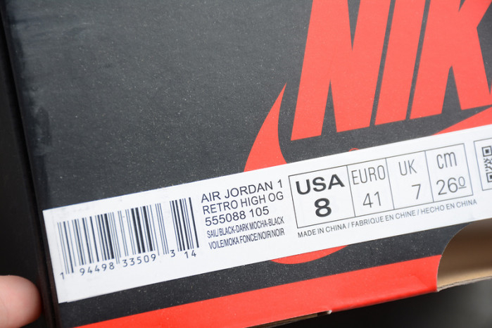 Air Jordan 1 Retro High OG "Dark Mocha" 555088-105 - Image 14