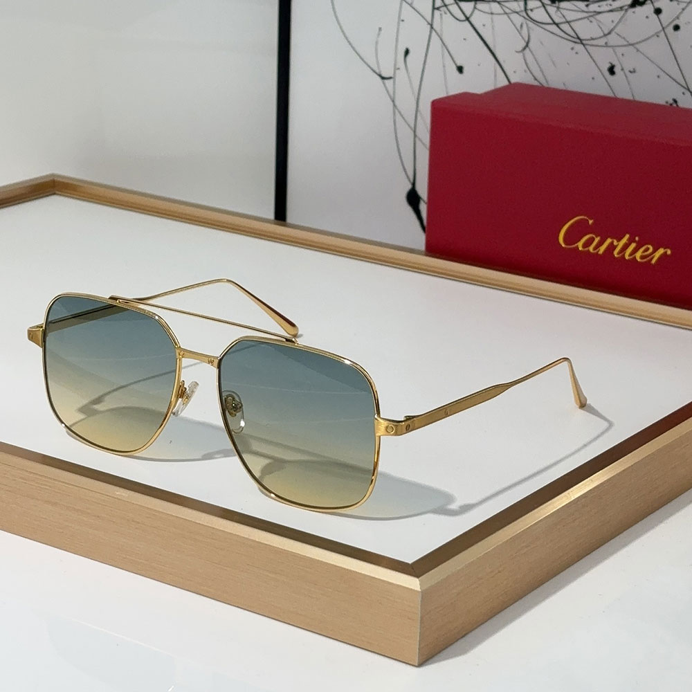 Cartier Slim Metal Frame Sunglasses Top Quality - Image 2