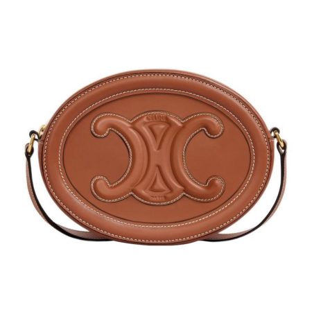 Celine Cuir Triomphe Oval Leather Shoulder Bag Crossbody Bag