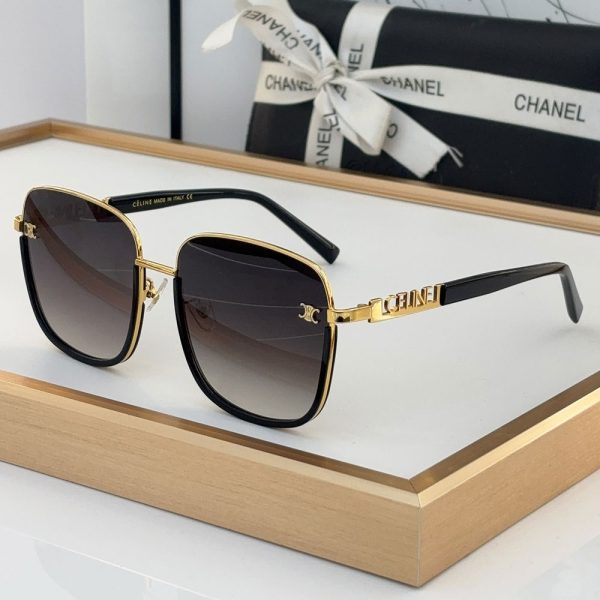 Celine  Mirror leg Stereoscopic Logo  sunglasses Top quality