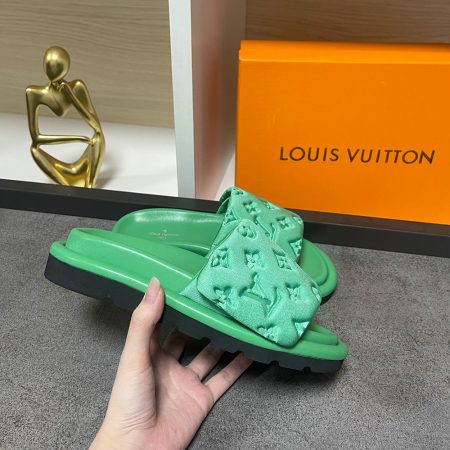 LV Pool Pillow Fabric Flat Slide  Sandals - Image 7
