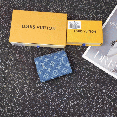 LV Monogram Jacquard Denim Money Clip - Image 3