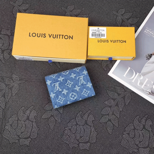 LV Monogram Jacquard Denim Money Clip