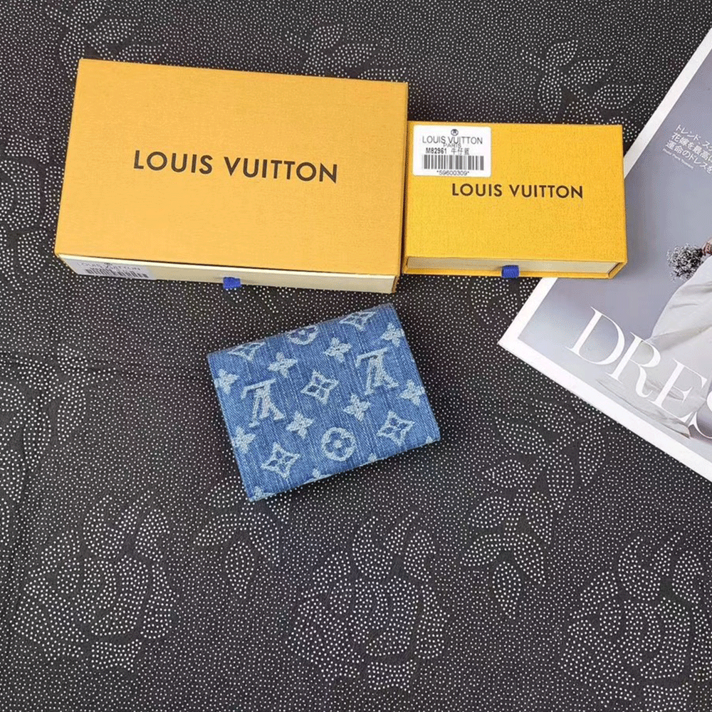 LV Monogram Jacquard Denim Money Clip - Image 3