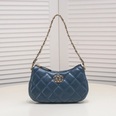 Chanel 23K Double C Hobo Chain Shoulder Bag Handbag - Image 7