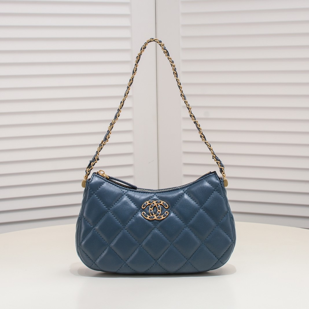 Chanel 23K Double C Hobo Chain Shoulder Bag Handbag - Image 7