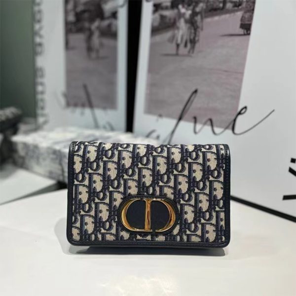 DIOR 30 Montaigne Canvas Shoulder Bag