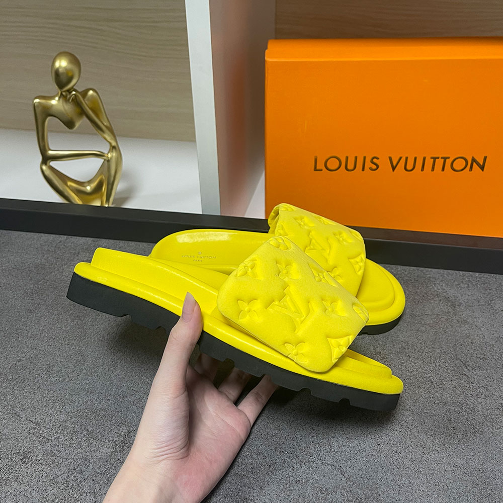 LV Pool Pillow Fabric Flat Slide  Sandals - Image 6
