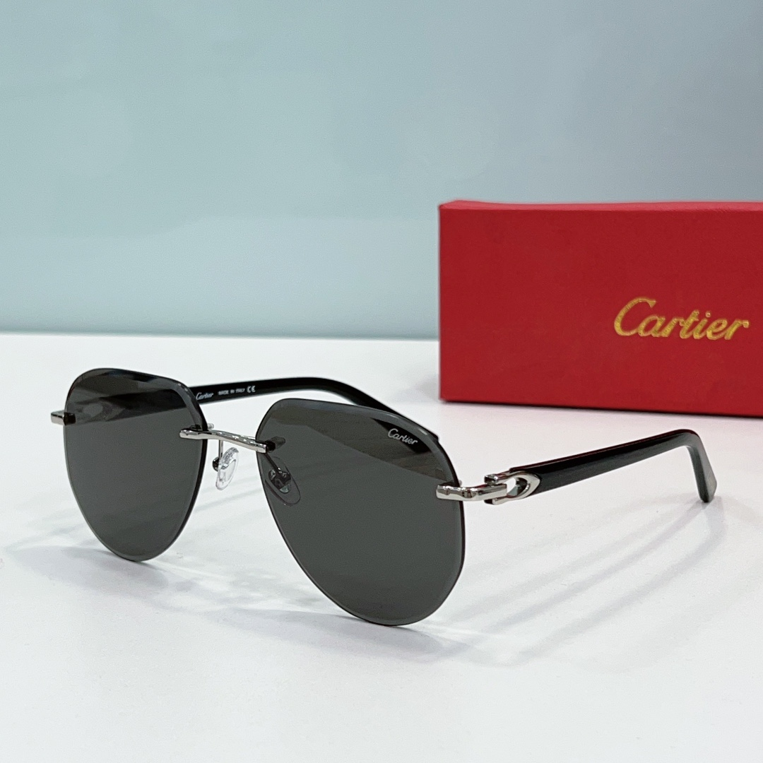 Cartier Metal Leg Rimless sunglasses Top quality - Image 3