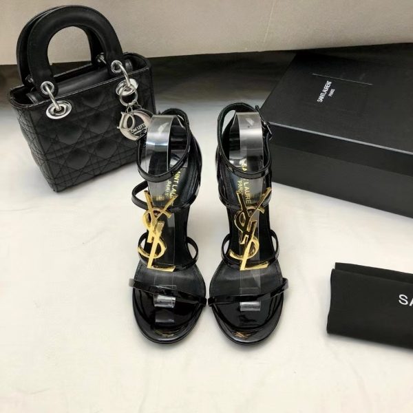 Saint Laurent YSL Cassandra 10.5cm Slide Heels