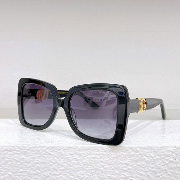 DOLCE & GABBAN DG  Plate frame. Hollow Mirror leg Logo Sunglasses Top quality