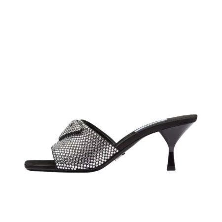 Prada  Crystal Silk  Slipsole Fashion Flip-flops  Sandals Slide - Image 2