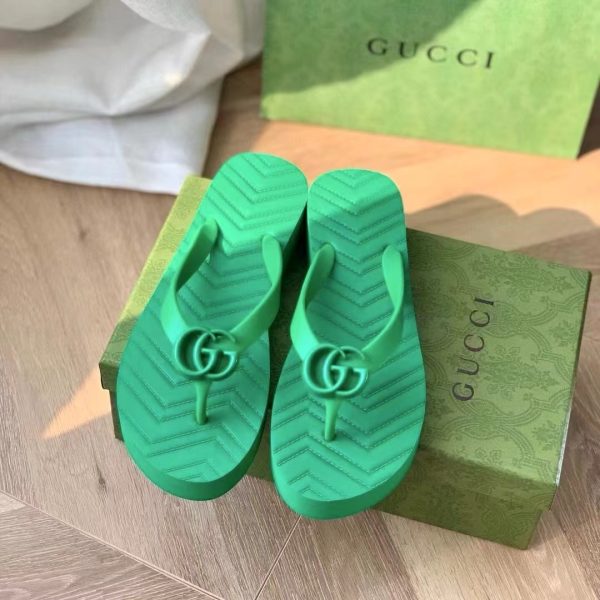 Gucci Shoes V-shaped toe clamp Band drill Slide Sandal