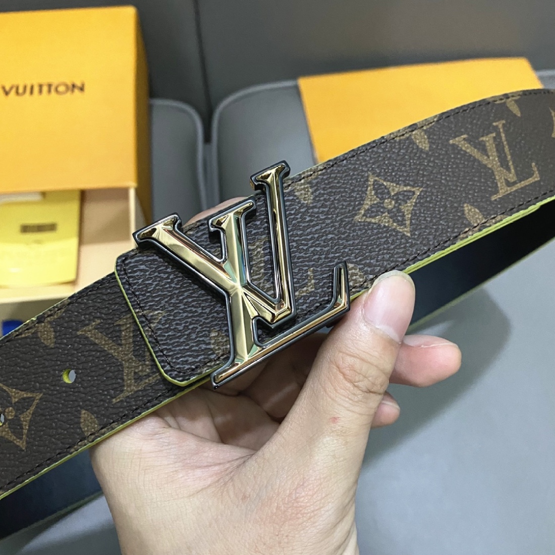 LV Pyrmide Truck L Men's Belts 40mm - Image 2