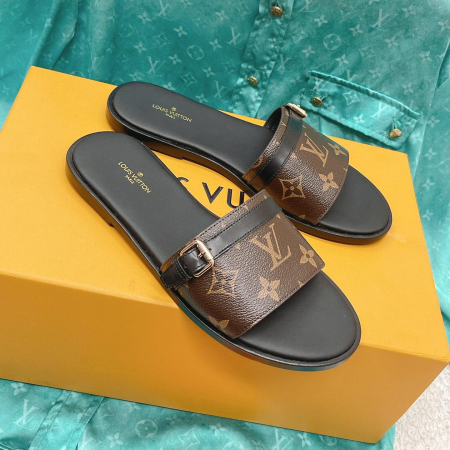 LV Comfortable Flat Slippers  Slide Sandal - Image 2