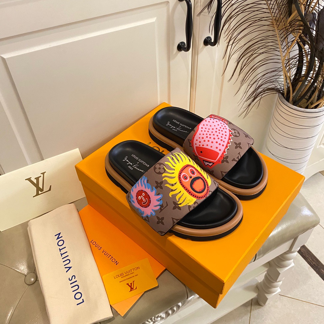 LV Pillow Yayoi Kusama Slide Sandal - Image 7