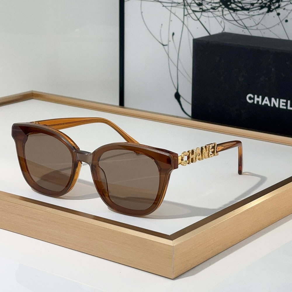 Chanel Mirror leg Hollowed out Logo Sunglasses Top quality - Image 1