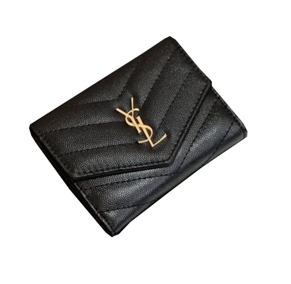 YSL Classic Button Card Holder & Coin Wallet