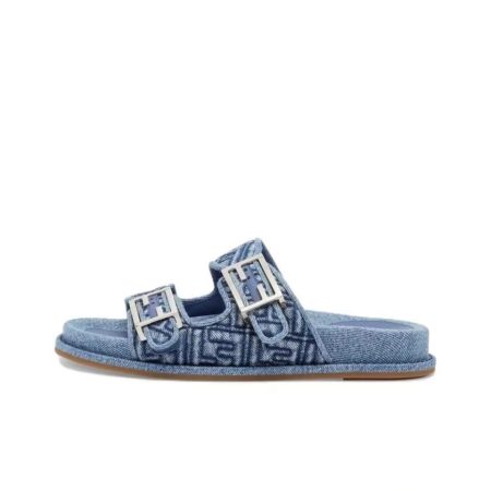 Fendi Fabric One Word Comfortable Slippers Shoes Sandal - Image 2
