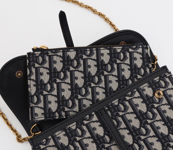 Dior SADDLE Bag Blue Dior Oblique Jacquard