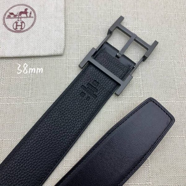Hermes H Belt Buckle & Reversible Black For Women, Women Belt 380MM