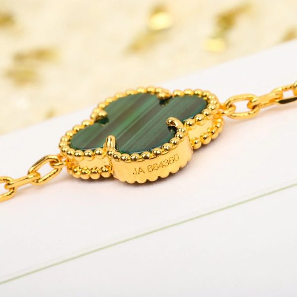 Van Cleef & Arpels VCA alhambra 20 malachite Diamond Necklace
