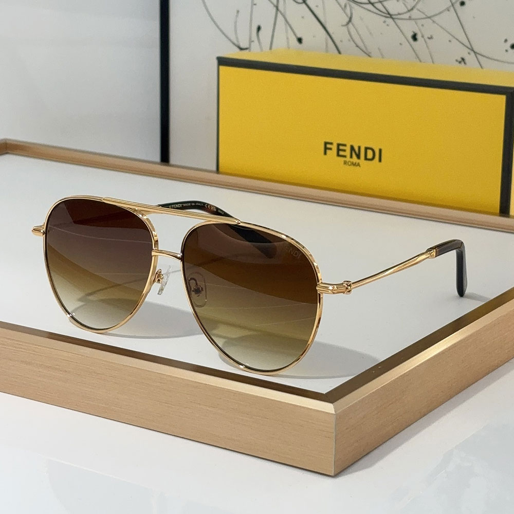 Fendi  Aviator metal Sunglasses Top quality - Image 1