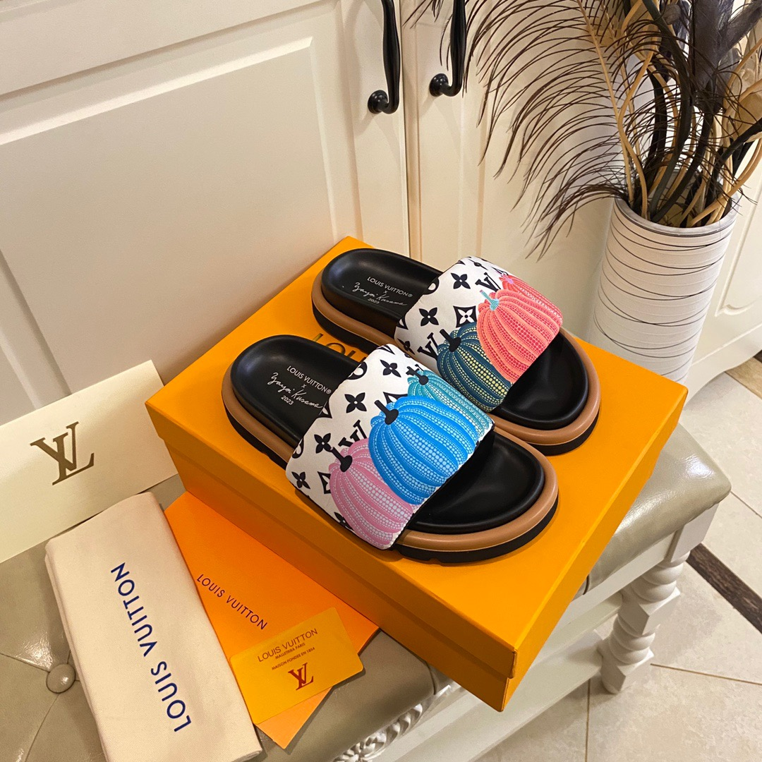 LV Pillow Yayoi Kusama Slide Sandal - Image 4