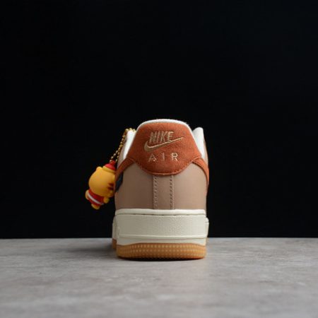 Nike Air Force 1 07 ESS White Brown Metallic Gold CW2288-686 - Image 3