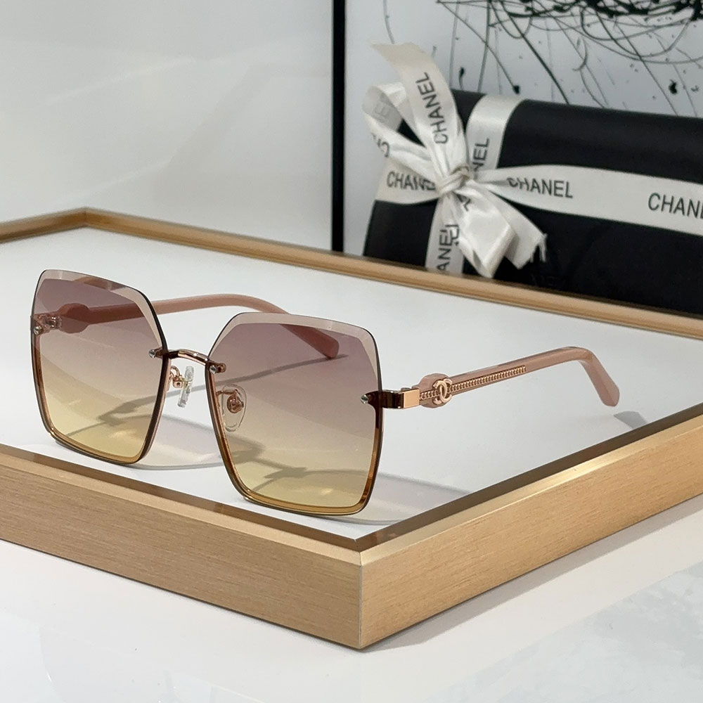 Chanel  Fashion half Frame Sunglasses Top quality - Image 1