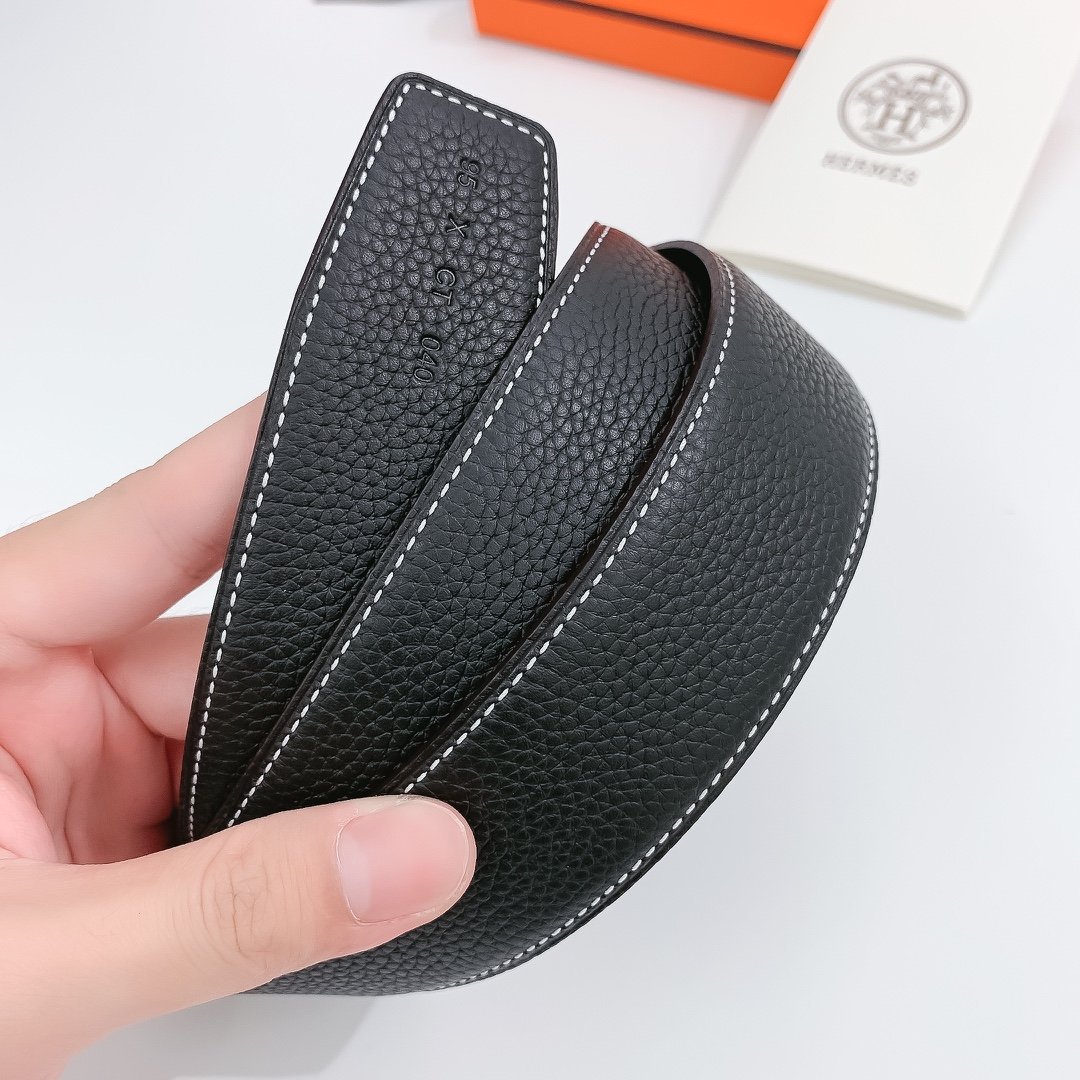 Hermes H Belt Buckle & Reversible Black For Women, Women Belt 380MM - Image 2