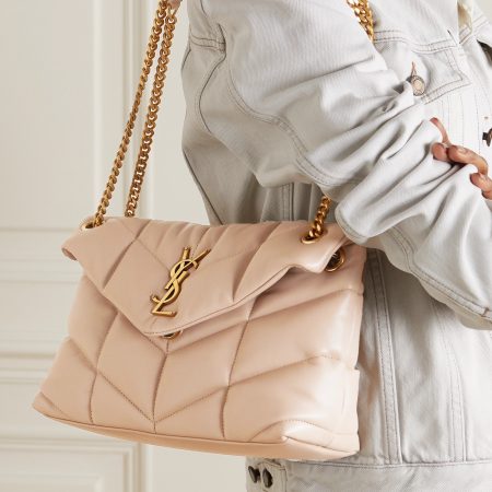 SAINT LAURENT Loulou Puffer small quilted leather shoulder bag beige - Image 5