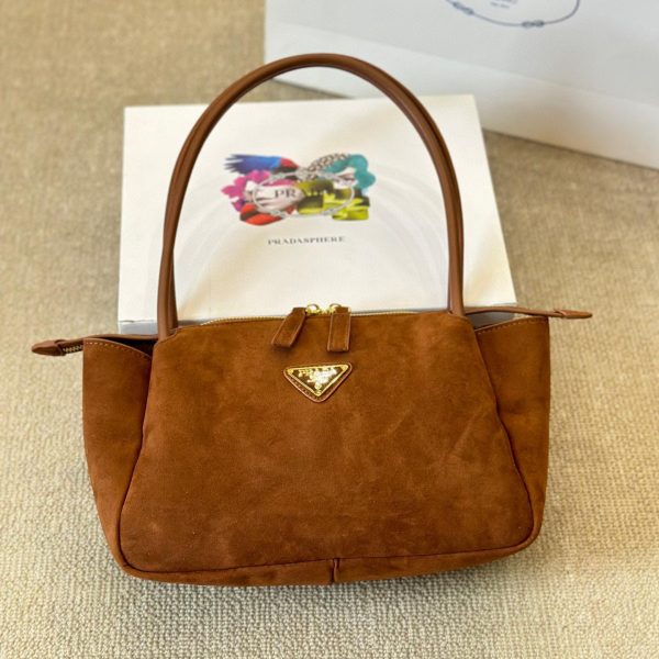 Prada Medium Suede Shoulder Bag