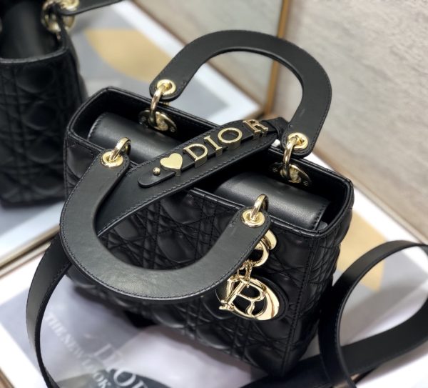 Dior Medium Lady Dior Bag Black Patent Cannage  M0565OWCB_M900
